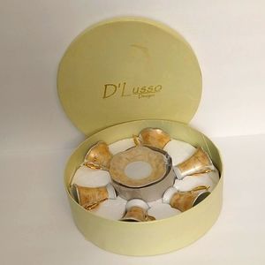 D'Lusso Designs Gold Espresso 12 Piece Set